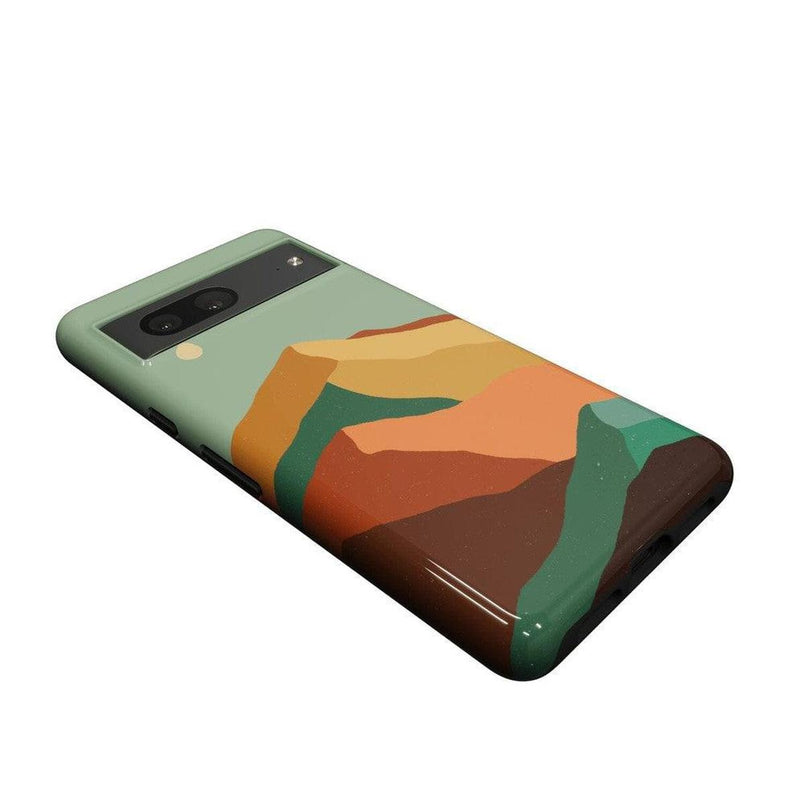 Endless Peaks | Colorblock Mountain Google Pixel Case Google Pixel Case Casetry 