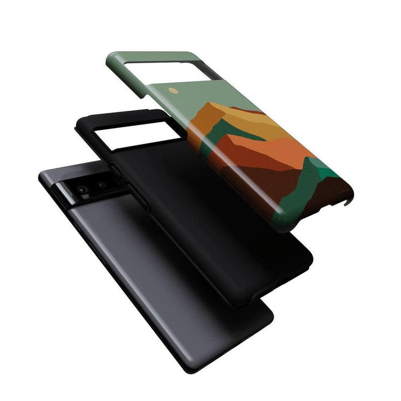 Endless Peaks | Colorblock Mountain Google Pixel Case Google Pixel Case Casetry 