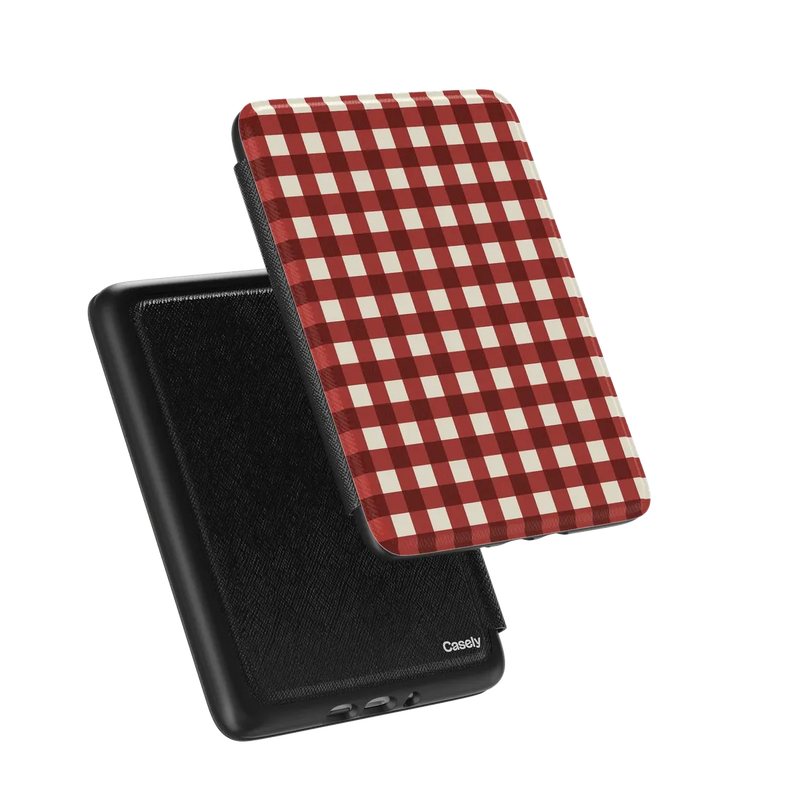 Checked Twice | Red Plaid Kindle Case