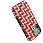 Scarlet Stitch | Red Houndstooth Case