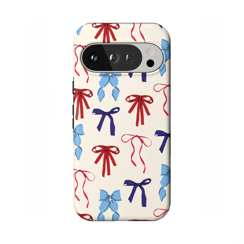 American Girlie | Red White & Blue Bows Case - Google Pixel 10 Pro