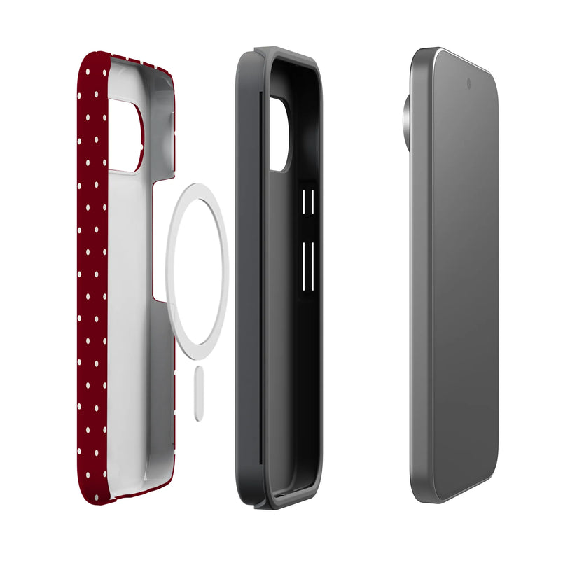 On the Dot | Maroon Polka Dot Case