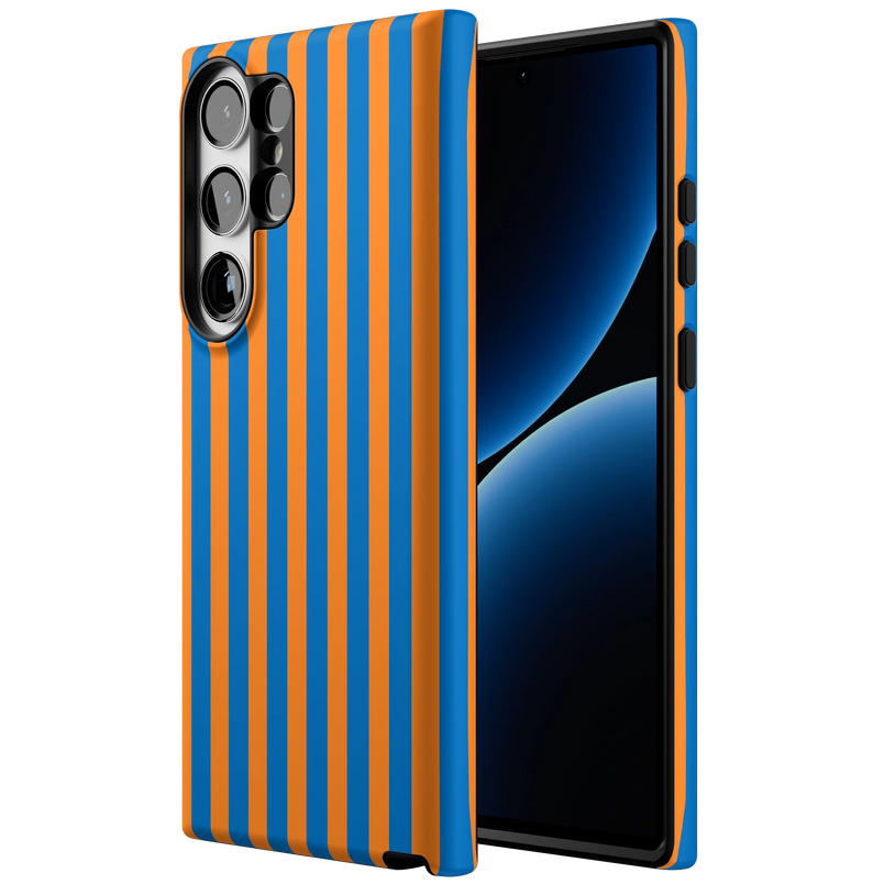 Go New York | Blue & Orange Stripes Case