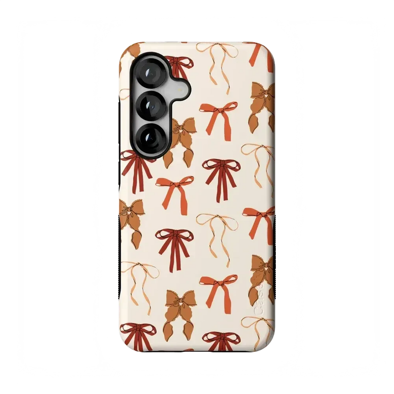Fall Girlie | Pumpkin Spice Bows Case Phone Case get.casely Bold Flex + MagSafe® Galaxy S25 