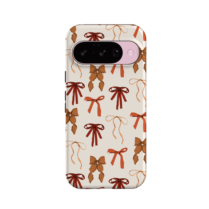 Fall Girlie | Pumpkin Spice Bows Case Phone Case get.casely Essential + MagSafe® Google Pixel 10 