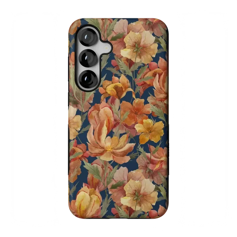 Fallen Gold | Antique Floral Case Phone Case get.casely Bold Flex + MagSafe® Galaxy S25 Plus 