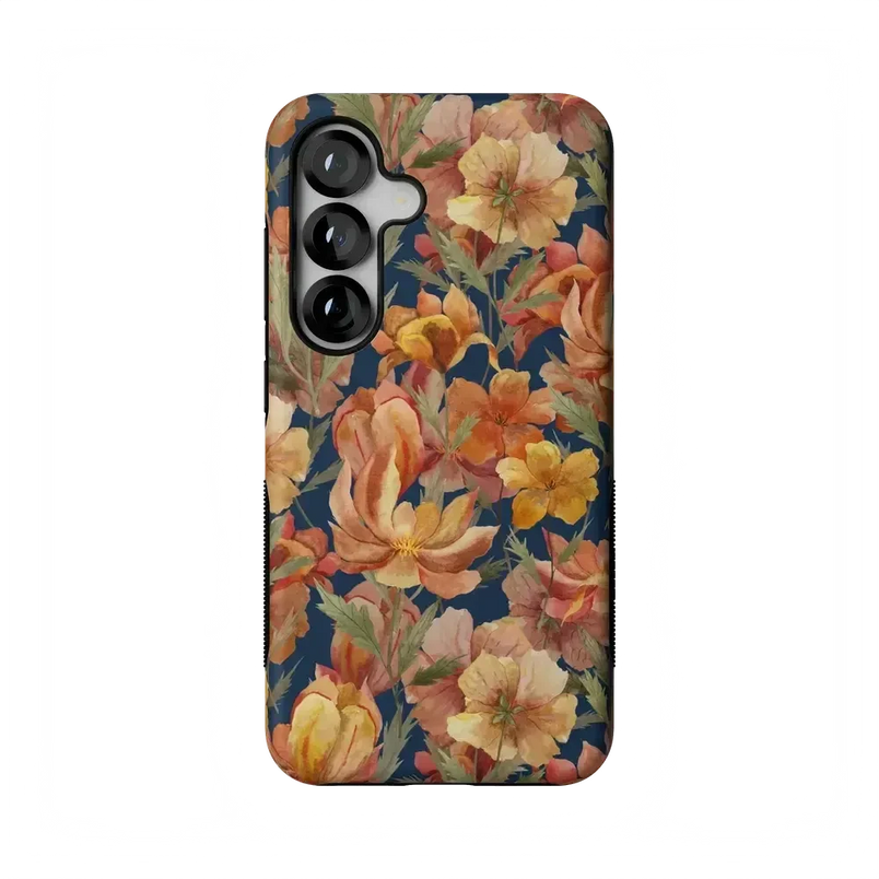 Fallen Gold | Antique Floral Case Phone Case get.casely Bold Flex + MagSafe® Galaxy S25 