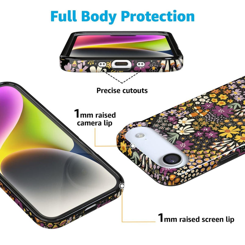 Falling for You | Plum Floral Case iPhone Case get.casely 