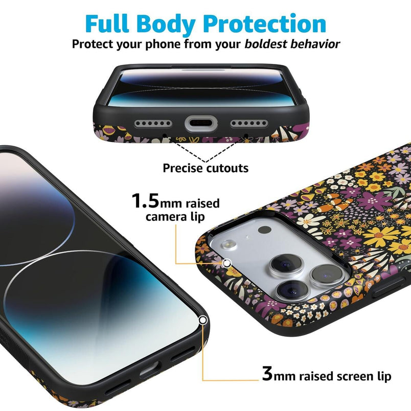 Falling for You | Plum Floral Case iPhone Case get.casely 