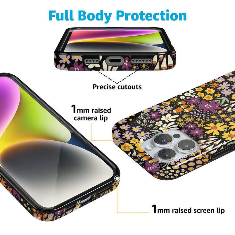 Falling for You | Plum Floral Case iPhone Case get.casely 