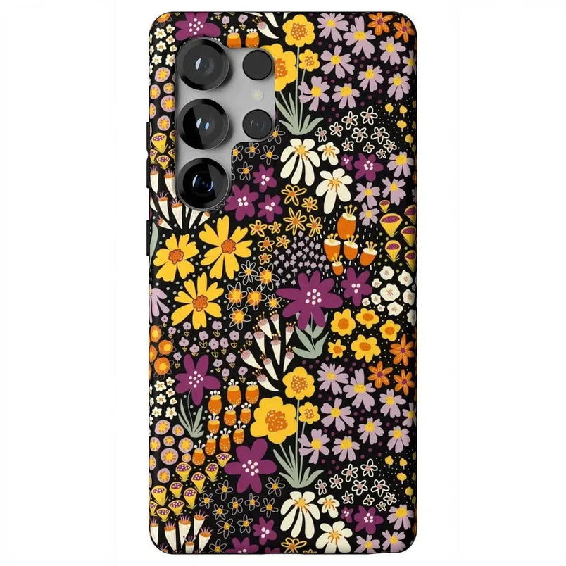 Falling for You | Plum Floral Samsung Case Samsung Case Casetry Essential + MagSafe® Galaxy S25 Ultra 