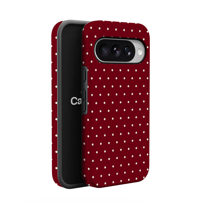 On the Dot | Maroon Polka Dot Case