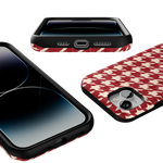 Scarlet Stitch | Red Houndstooth Case