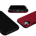 On the Dot | Maroon Polka Dot Case