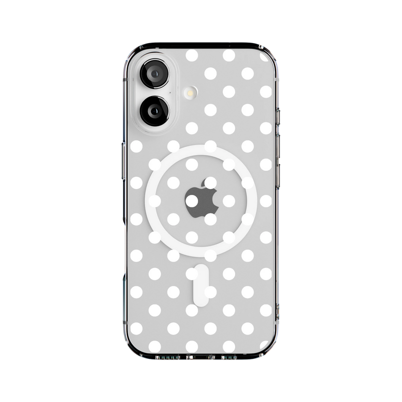 Spotted in SoHo | White Polka Dot Case - iPhone 16
