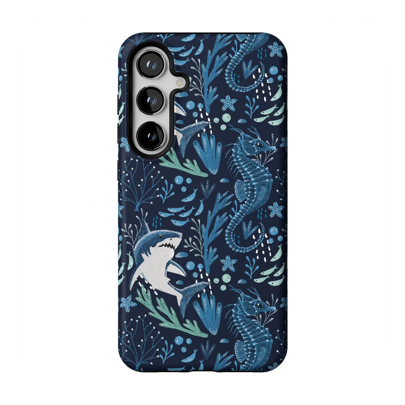 Midnight Reef | Shark Print Case - Galaxy S24 Plus