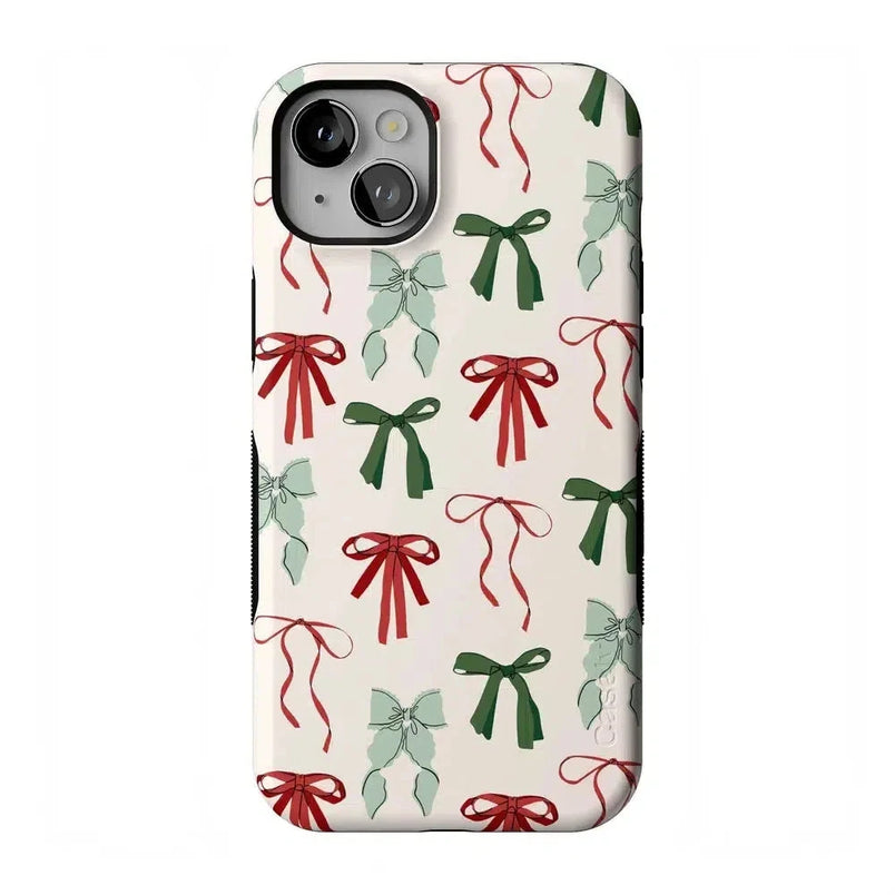 Festive Girlie | Holiday Bows Case Phone Case Casetry Bold Flex + MagSafe® iPhone 14 Plus