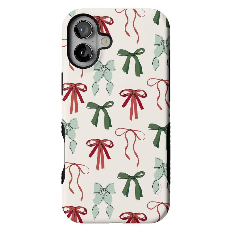 Festive Girlie | Holiday Bows Case Phone Case Casetry Bold + MagSafe® iPhone 16 Plus