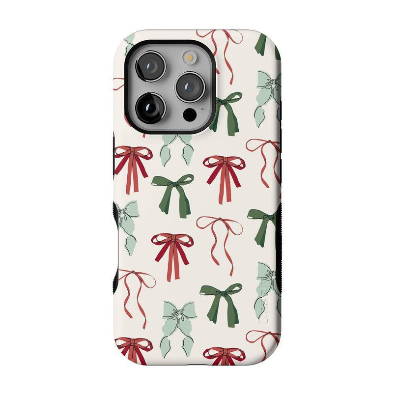 Festive Girlie | Holiday Bows Case Phone Case Casetry Bold + MagSafe® iPhone 16 Pro
