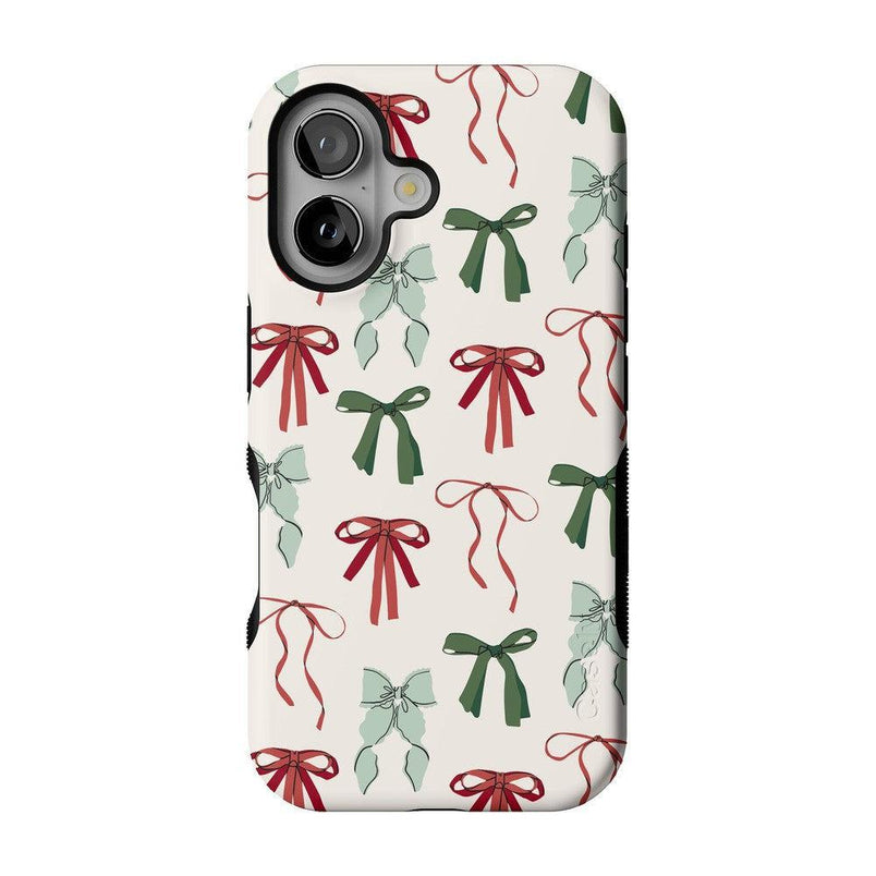Festive Girlie | Holiday Bows Case Phone Case Casetry Bold + MagSafe® iPhone 16
