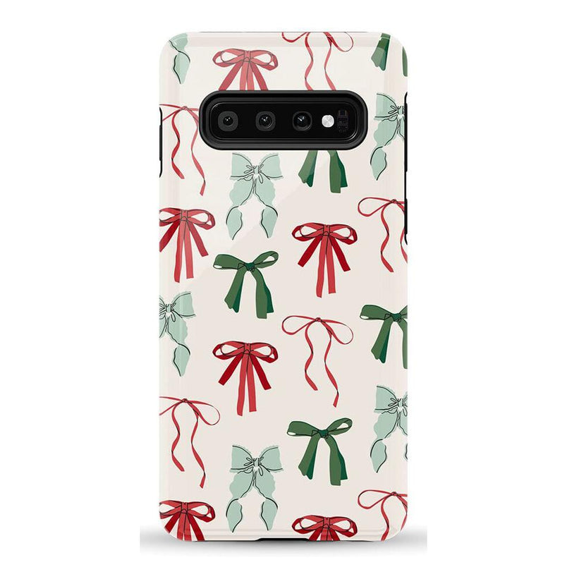 Festive Girlie | Holiday Bows Case Phone Case Casetry Essential Galaxy S10