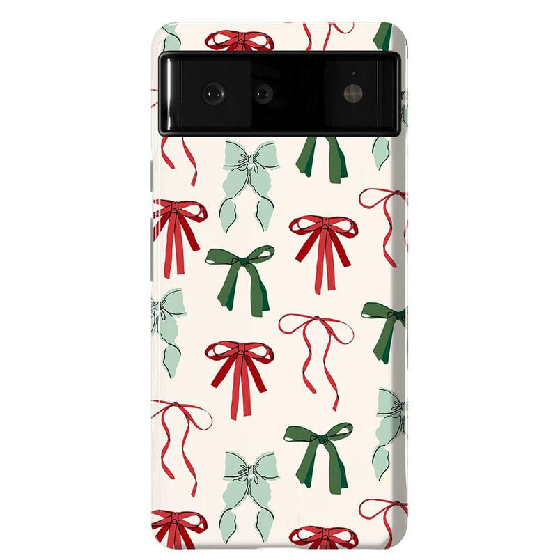 Festive Girlie | Holiday Bows Case Phone Case Casetry Essential Google Pixel 6
