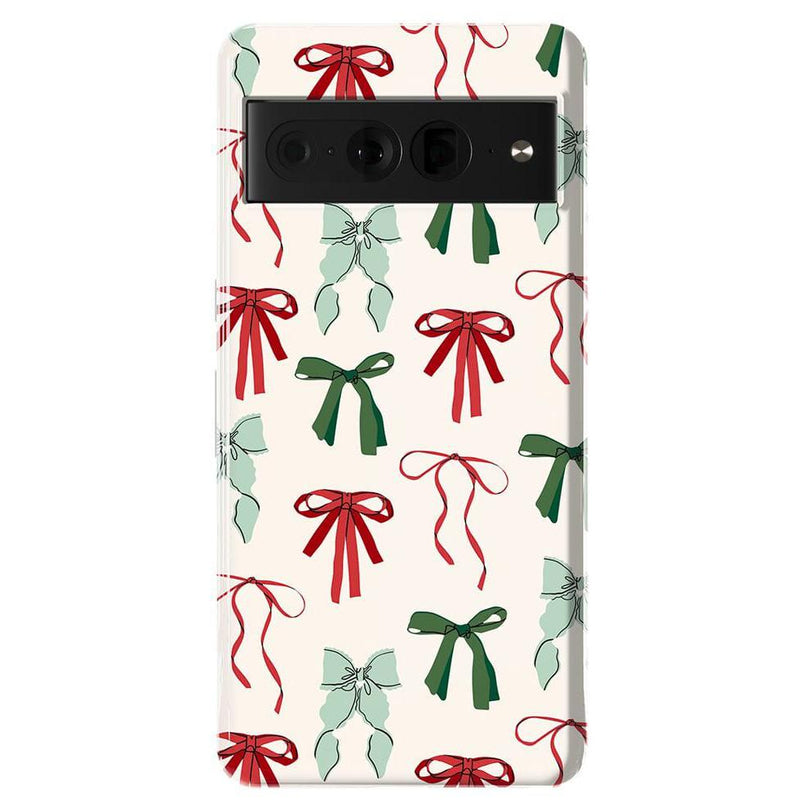 Festive Girlie | Holiday Bows Case Phone Case Casetry Essential Google Pixel 7 Pro