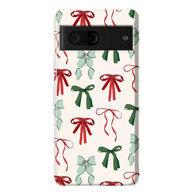 Festive Girlie | Holiday Bows Case Phone Case Casetry Essential Google Pixel 7