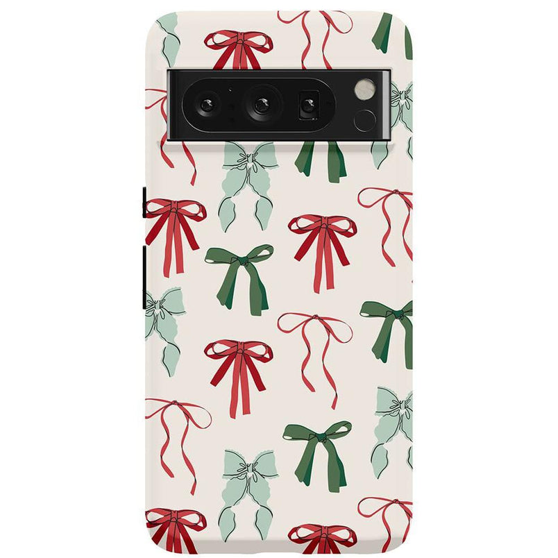 Festive Girlie | Holiday Bows Case Phone Case Casetry Essential Google Pixel 8 Pro