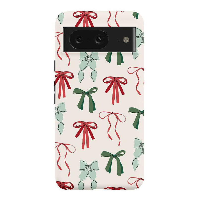 Festive Girlie | Holiday Bows Case Phone Case Casetry Essential Google Pixel 8