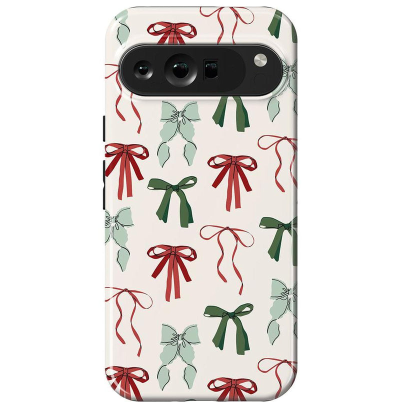 Festive Girlie | Holiday Bows Case Phone Case Casetry Essential Google Pixel 9 Pro XL