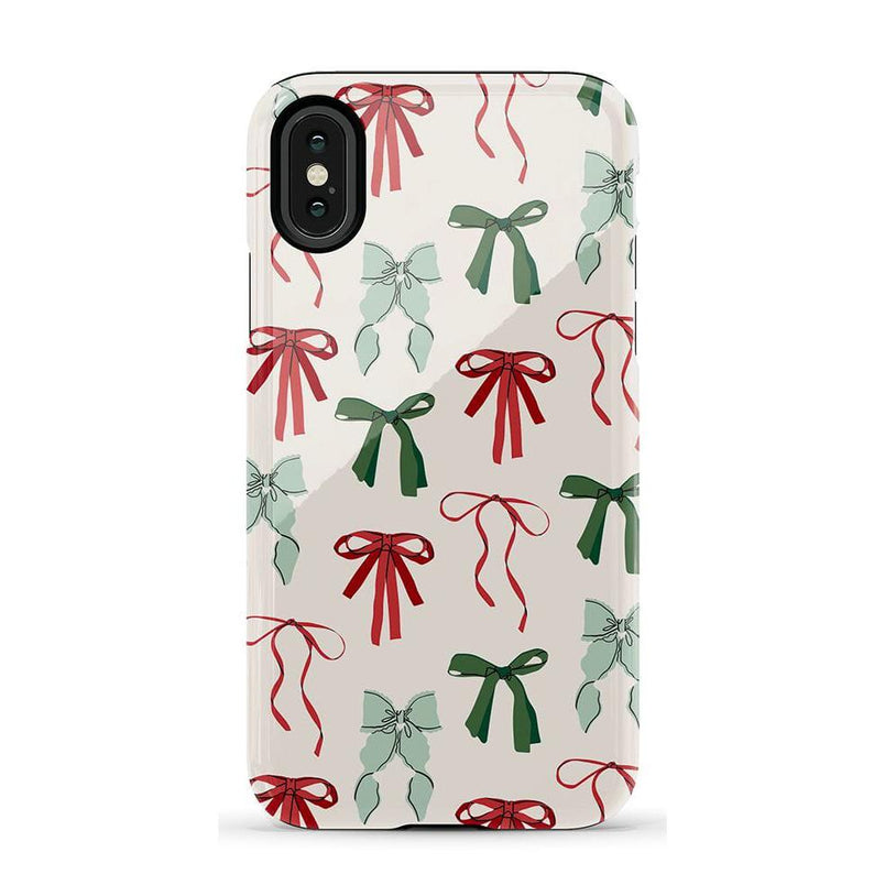 Festive Girlie | Holiday Bows Case Phone Case Casetry Essential iPhone X / XS 
