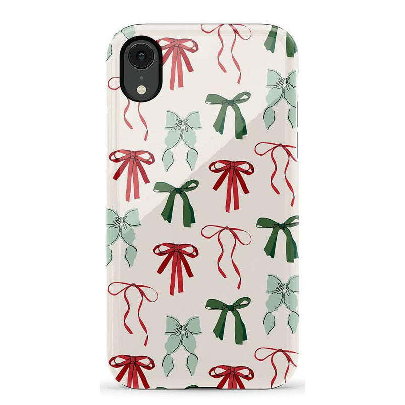 Festive Girlie | Holiday Bows Case Phone Case Casetry Essential iPhone XR 