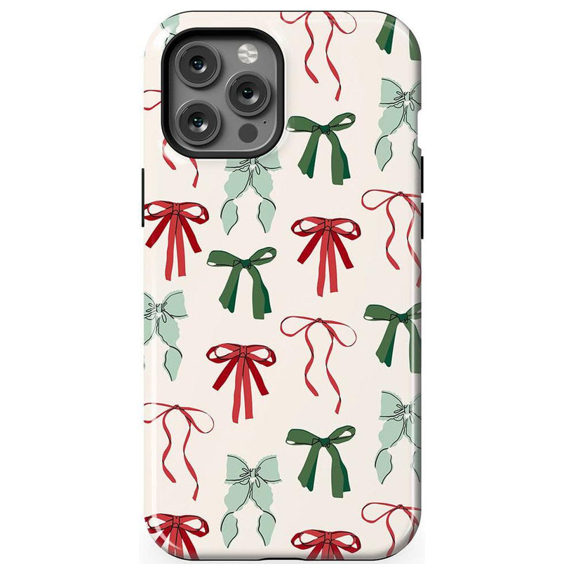Festive Girlie | Holiday Bows Case Phone Case Casetry Essential + MagSafe® iPhone 12 Pro Max