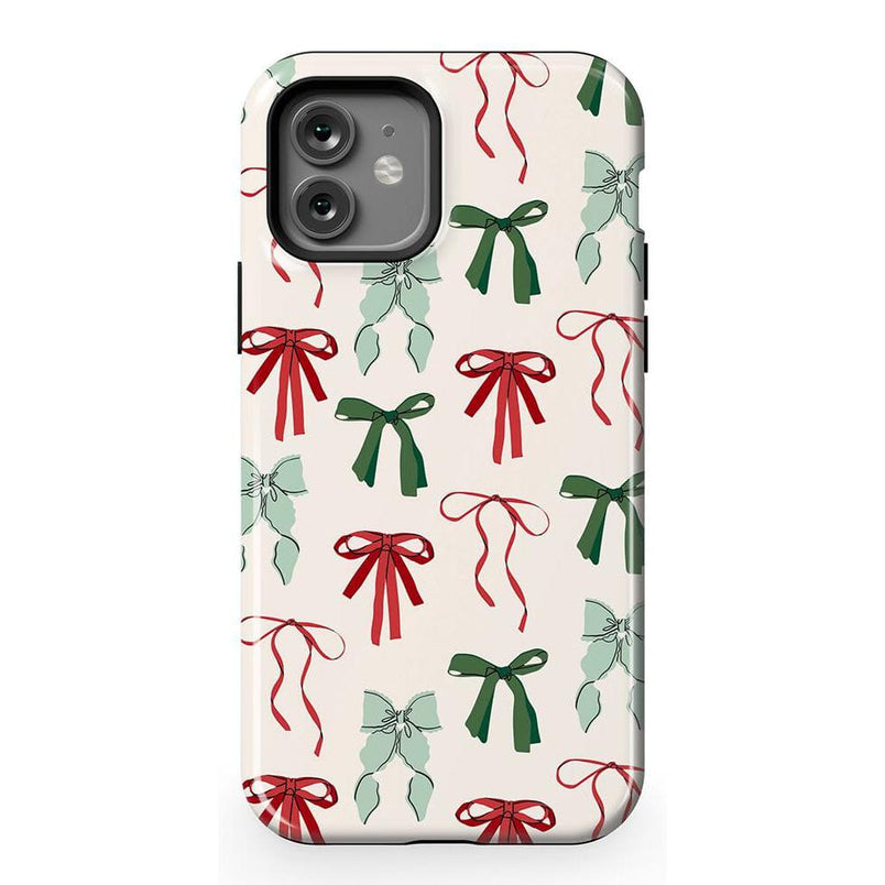 Festive Girlie | Holiday Bows Case Phone Case Casetry Essential + MagSafe® iPhone 12 Pro