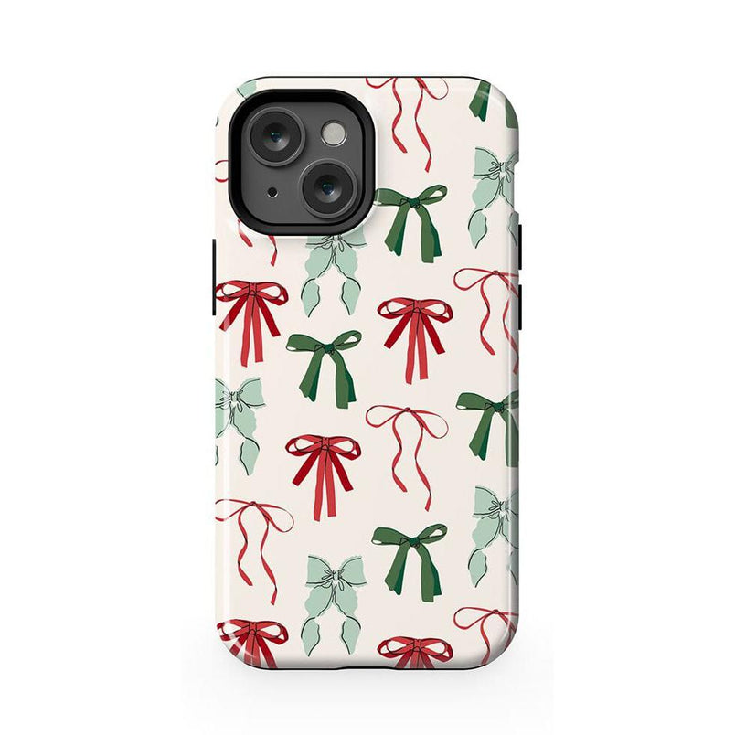 Festive Girlie | Holiday Bows Case Phone Case Casetry Essential + MagSafe® iPhone 13 Mini