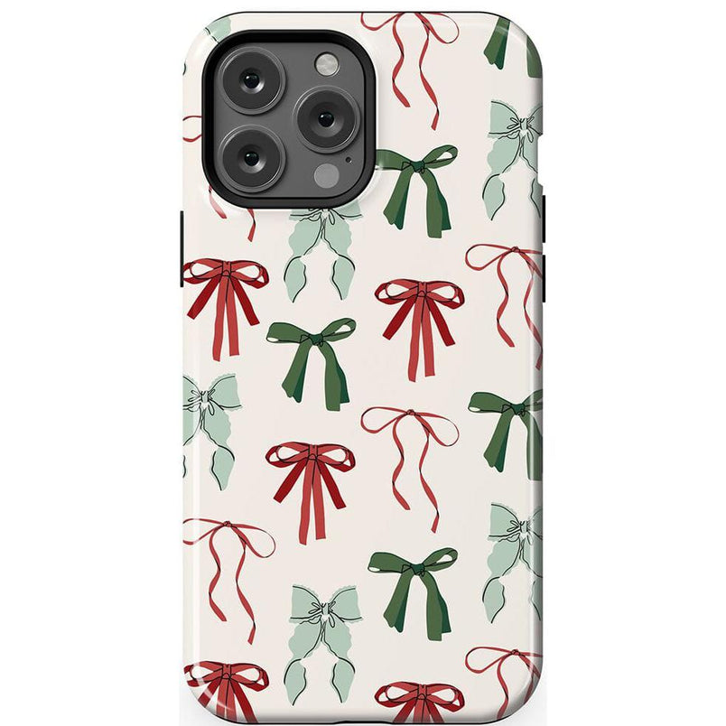Festive Girlie | Holiday Bows Case Phone Case Casetry Essential + MagSafe® iPhone 13 Pro Max