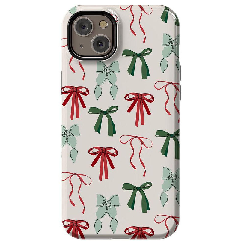 Festive Girlie | Holiday Bows Case Phone Case Casetry Essential + MagSafe® iPhone 14 Plus