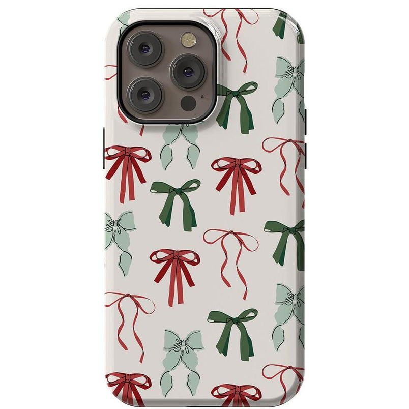 Festive Girlie | Holiday Bows Case Phone Case Casetry Essential + MagSafe® iPhone 14 Pro Max