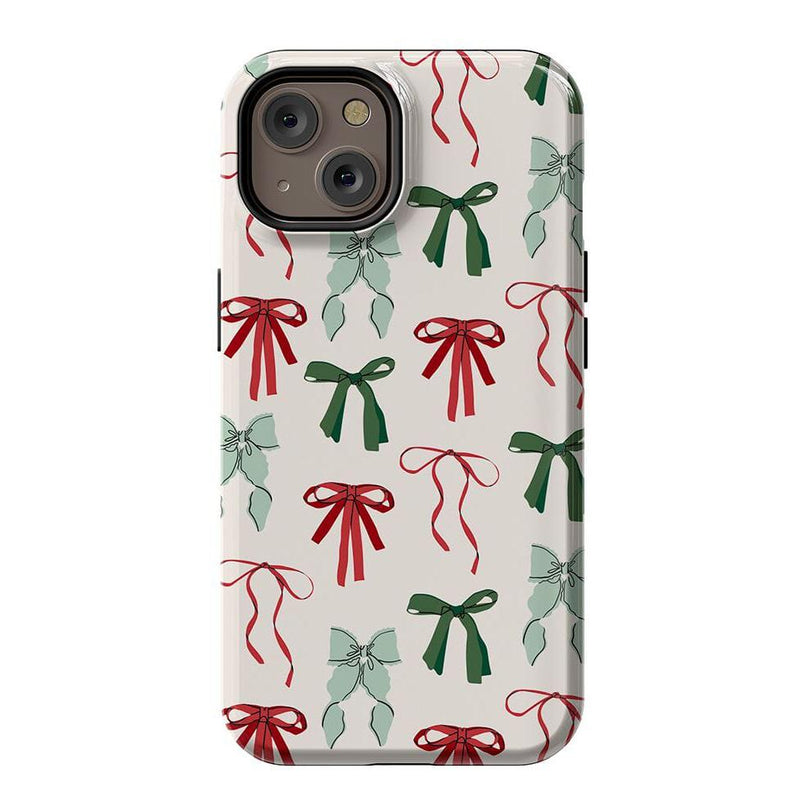 Festive Girlie | Holiday Bows Case Phone Case Casetry Essential + MagSafe® iPhone 14