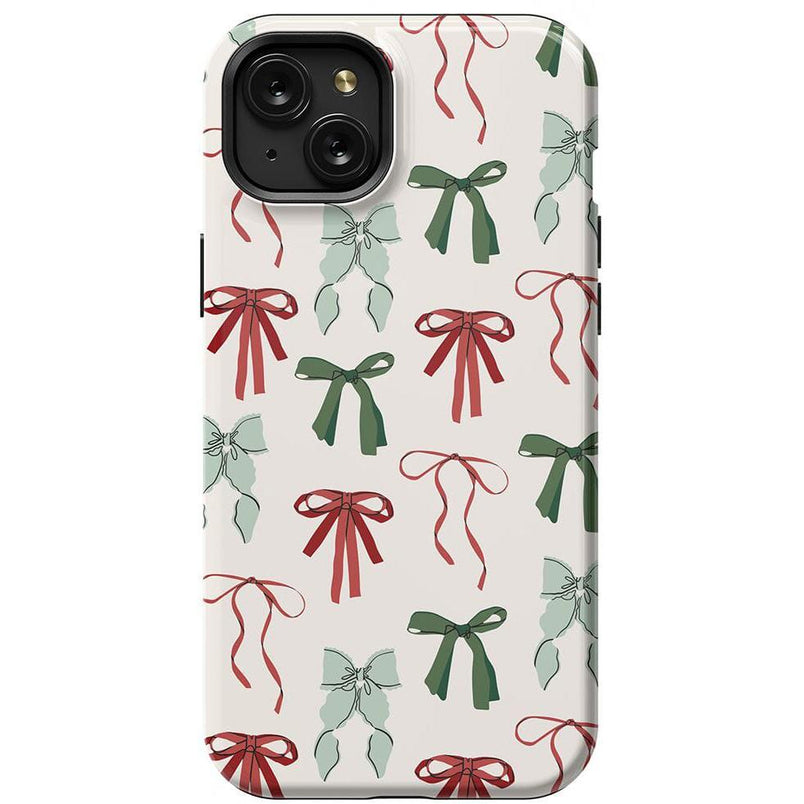 Festive Girlie | Holiday Bows Case Phone Case Casetry Essential + MagSafe® iPhone 15 Plus