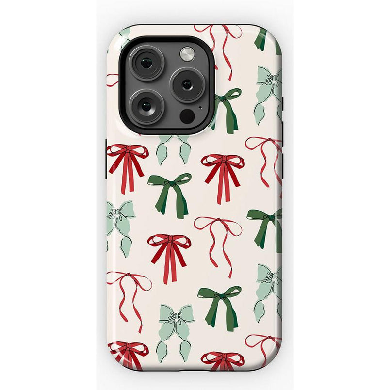 Festive Girlie | Holiday Bows Case Phone Case Casetry Essential + MagSafe® iPhone 15 Pro