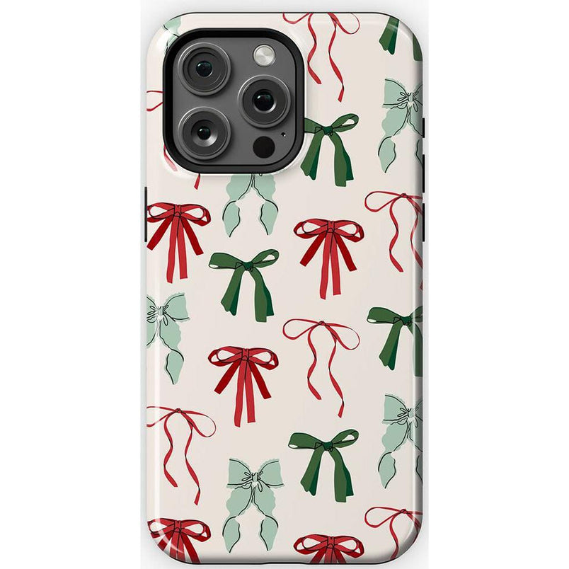 Festive Girlie | Holiday Bows Case Phone Case Casetry Essential + MagSafe® iPhone 15 Pro Max