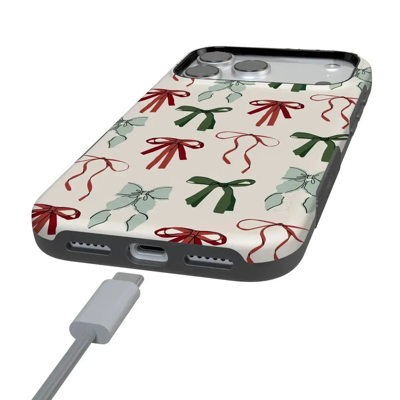 Festive Girlie | Holiday Bows Case Phone Case Casetry 