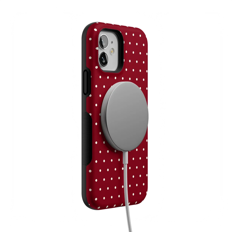 On the Dot | Maroon Polka Dot Case