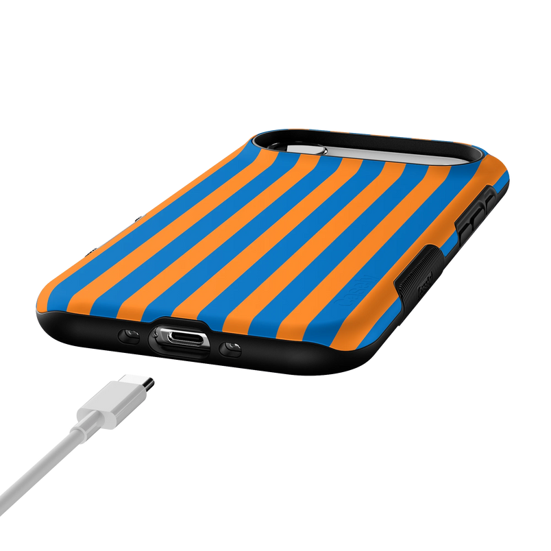 Go New York | Blue & Orange Stripes Case