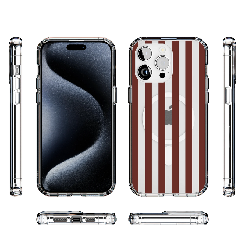 Sunday in Brooklyn | Burgundy Stripes Case