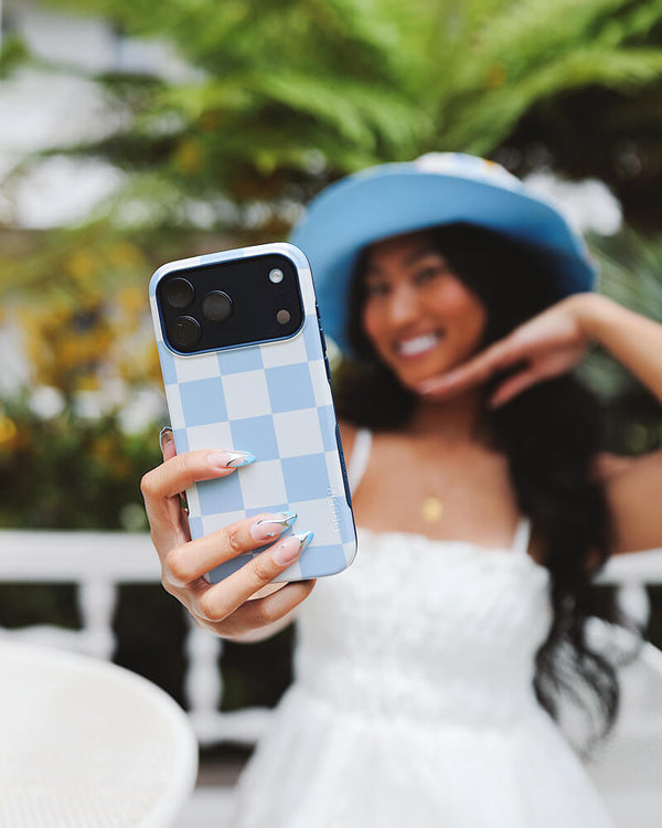 Fit Check | Light Blue Checkerboard Case
