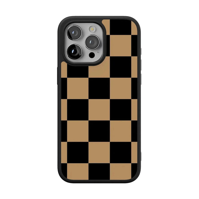 Fit Check | Black & Brown Checkerboard Case iPhone Case get.casely Align + MagSafe® iPhone 15 Pro Max 