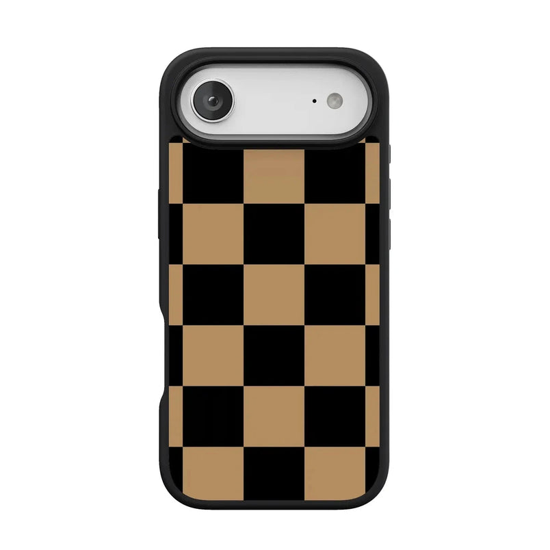 Fit Check | Black & Brown Checkerboard Case iPhone Case get.casely Align + MagSafe® iPhone 17 Air 